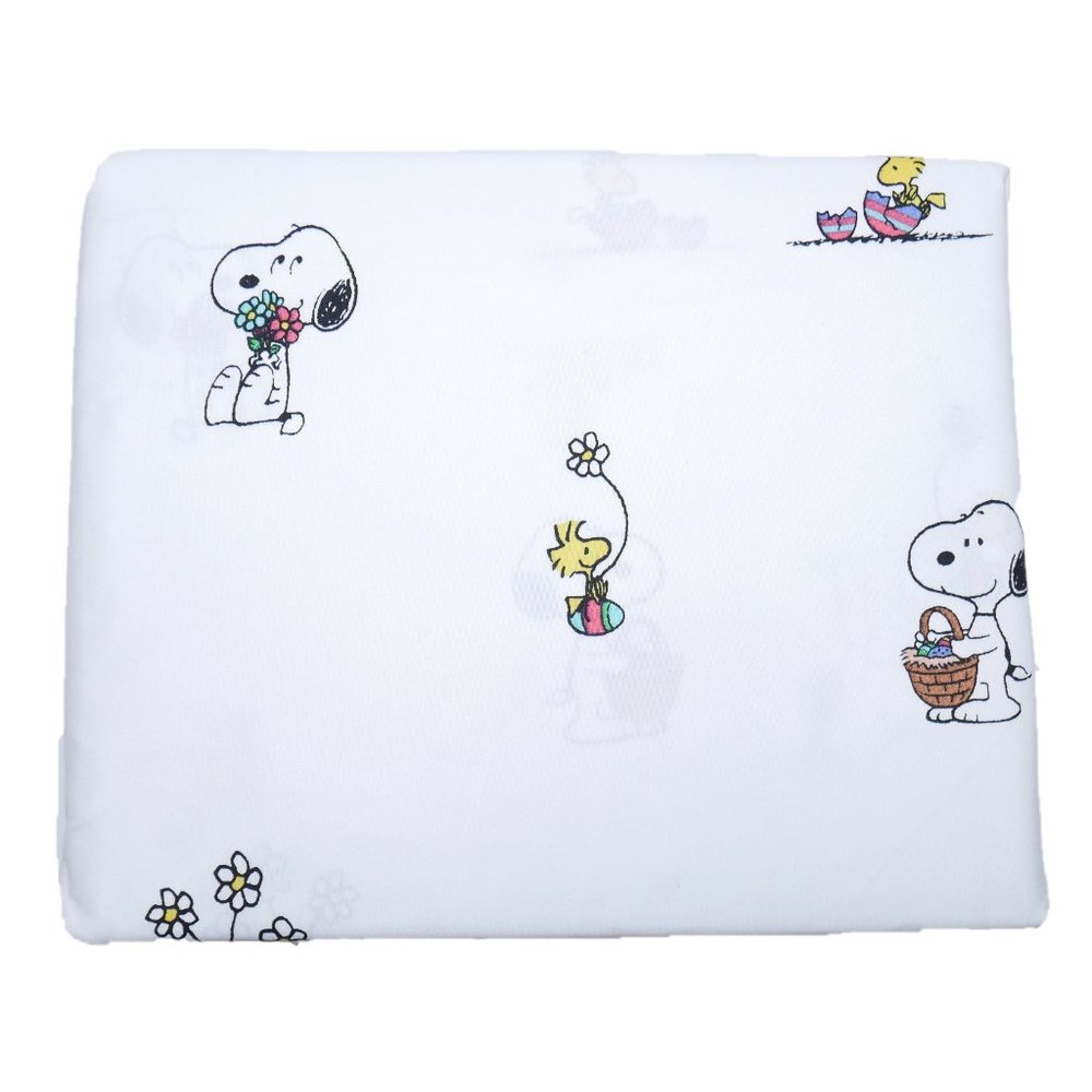 Peanuts Snoopy & Woodstock Spring Easter Egg Queen Sheet Set Springtime - Picture 2 of 4